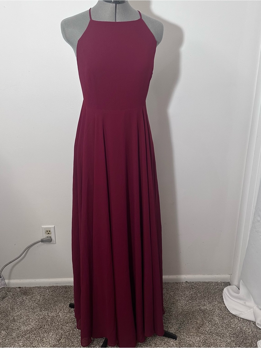 Lulus Burgundy Halter Maxi Dress - Women